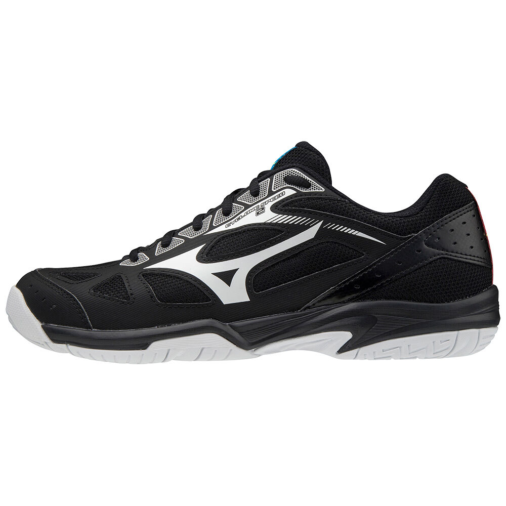 Mens Mizuno Cyclone Speed 2 Volleyball Shoes Black/White/Blue Philippines (YCZQEH241)